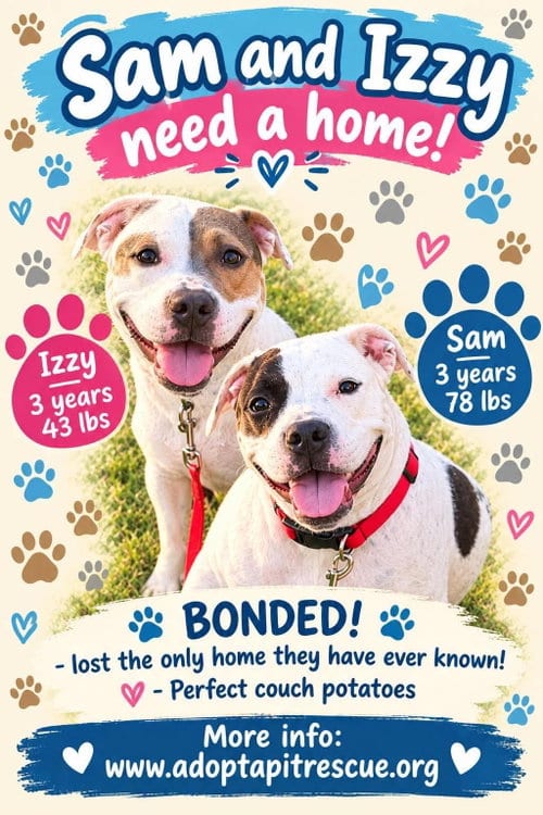 Photo of Sam & Izzy, adoptable American Pit Bull Terrier in Germantown, Ohio