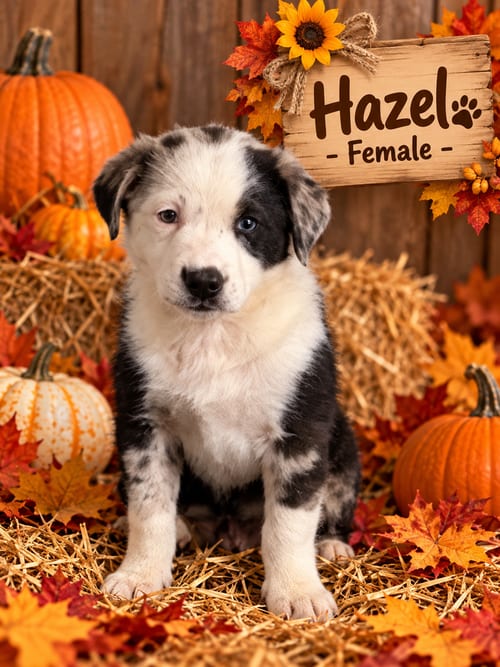 Photo of Pumpkin Patch Pups : Hazel, adoptable Australian Shepherd in Aurora, Indiana
