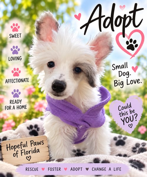 Photo of Davey, adoptable Chinese Crested-Powder Puff in Estero, Florida