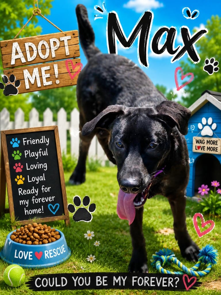Photo of Max - Red Collar, adoptable Mixed Breed in Moberly, Missouri