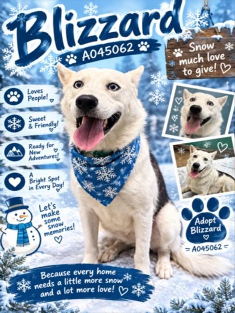 Photo of Blizzard, adoptable Siberian Husky in Texas City, Texas