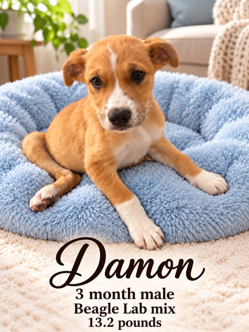 Photo of Damon – 3 Month Male Beagle/Labrador Mix, adoptable Beagle in Mesa, Arizona