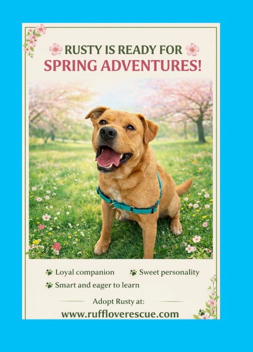 Photo of Rusty, adoptable Unknown breed (short coat) in Thomasville, North Carolina