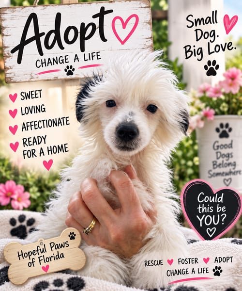 Photo of Taug, adoptable Chinese Crested-Powder Puff in Estero, Florida