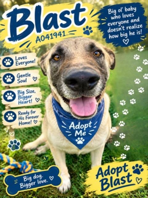 Photo of Blast, adoptable German Shepherd Dog in Texas City, Texas