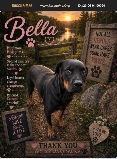 Photo of Bella, adoptable Rottweiler in Benton, Pennsylvania